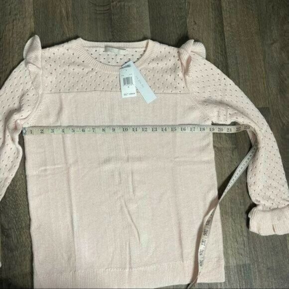 One Grey Day Light Pink Long Sleeve Sweater Size M $198 - Picture 6 of 8